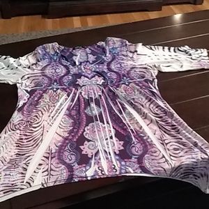 Dress top,multi color hippy looking shirt.